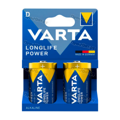 Батарейка Varta LONGLIFE POWER (HIGH ENERGY) LR20 D BL2 Alkaline 1.5V (4920) (2/12/60)