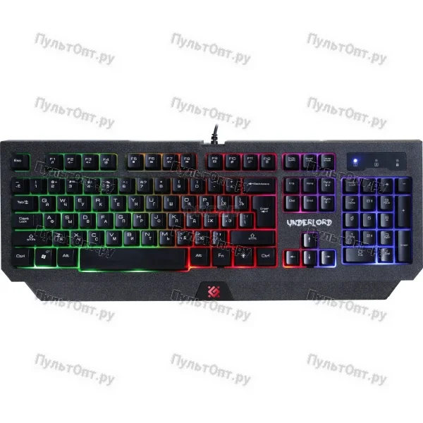 Клавиатура проводная игровая Defender Underlord GK-340L RU,радужная подсветка