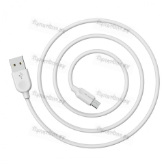 Кабель USB - 8 pin Borofone BX14 LinkJet, 1.0м, круглый, 2.4A, силикон, белый (1/360)