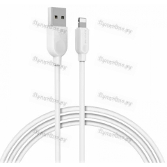 Кабель USB - 8 pin Borofone BX14 LinkJet, 1.0м, круглый, 2.4A, силикон, белый (1/360)
