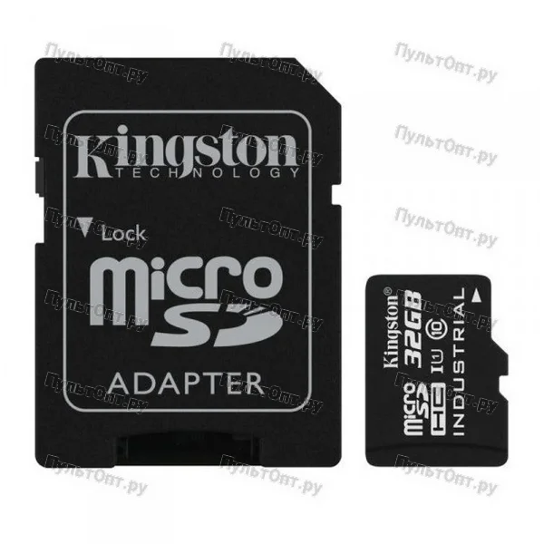 MicroSD 32GB Kingston Class 10 UHS-I Industrial Temp + SD адаптер