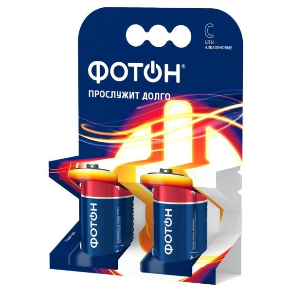 Батарейка Фотон LR14 C BL2 Alkaline 1.5V (2/20/120)
