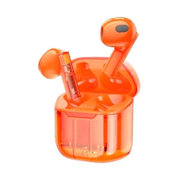Наушники внутриканальные Borofone BW23, Crystal, Bluetooth, TWS, цвет: оранжевый (1/22/132)