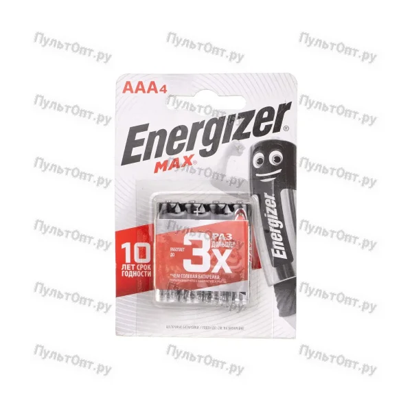 Эл. пит. AAA alkaline BL04 Energizer MAX Plus (4/48)