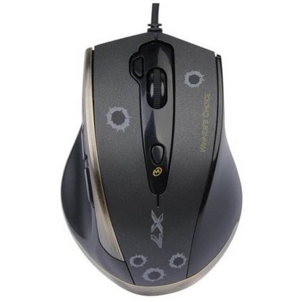 Мышь A4 V-Track F3 черный/золотистый оптическая (3000dpi) USB2.0 игровая (6but)