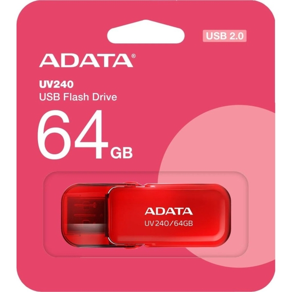 USB 64GB A-Data UV240 красный