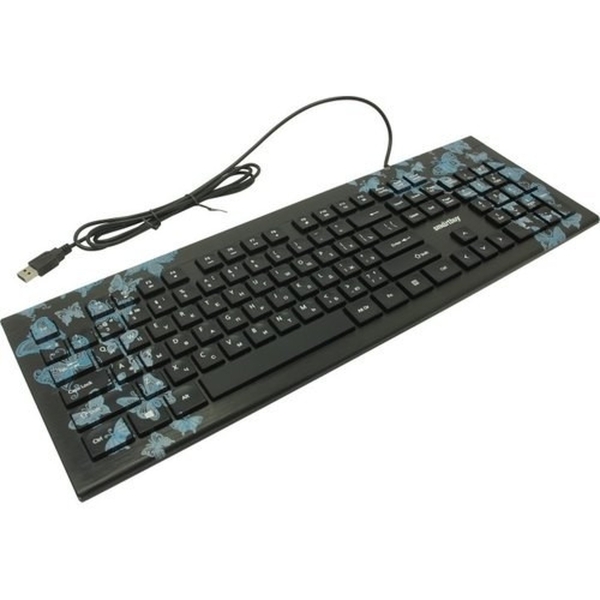 Клавиатура Smartbuy 223 USB Butterflies, проводная, мультимедийная с принтом