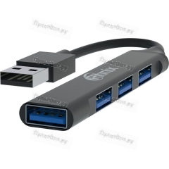 Хаб Ritmix CR-4400M,USB3.0;1xUSB3.0+3xUSB2.0, каб.9.5см,корп.алюм.сплав (1/200)