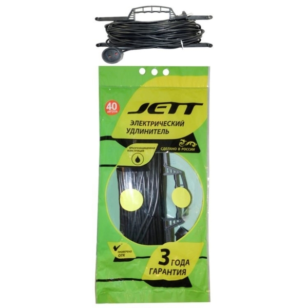 Удлинитель на рамке 25м 1гн бз ДЖЕТТ РС-1 литой (провод ПВС)