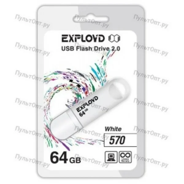USB 64GB Exployd 570 белый
