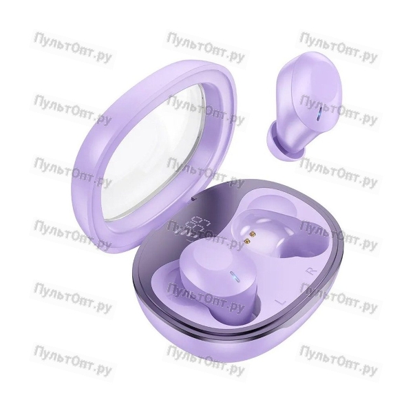 Наушники внутриканальные Hoco EQ3 Smart, пластик, bluetooth 5.3, микрофон, цвет: фиолетовый (1/14/14