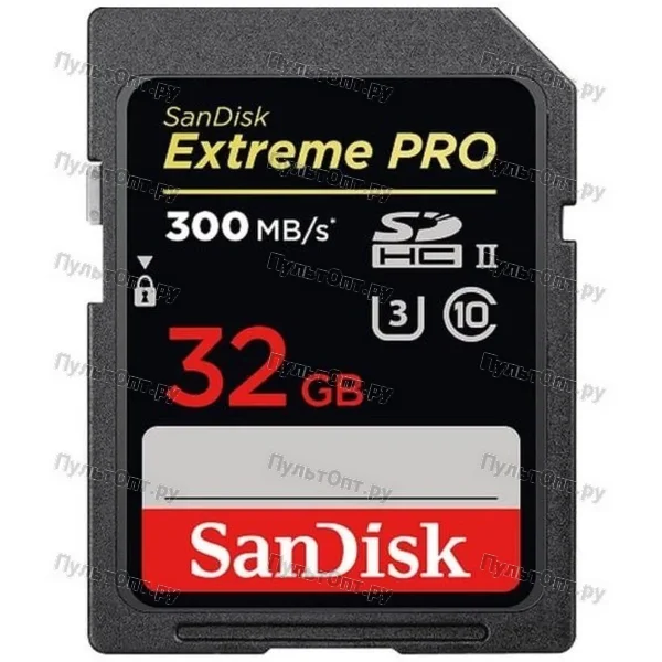 SDHC 32GB SanDisk Class 10 Extreme Pro UHS-II (300 Mb/s)
