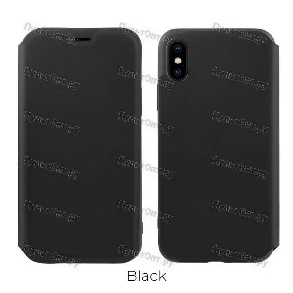 Чехол Hoco Colorful series liquid silicone case for iPhone XS Max Черный