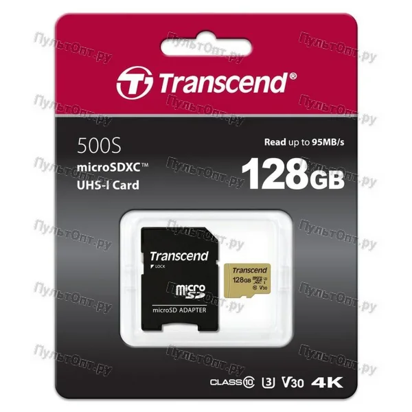 SDXC 128GB Transcend 500S UHS-I U3 V30