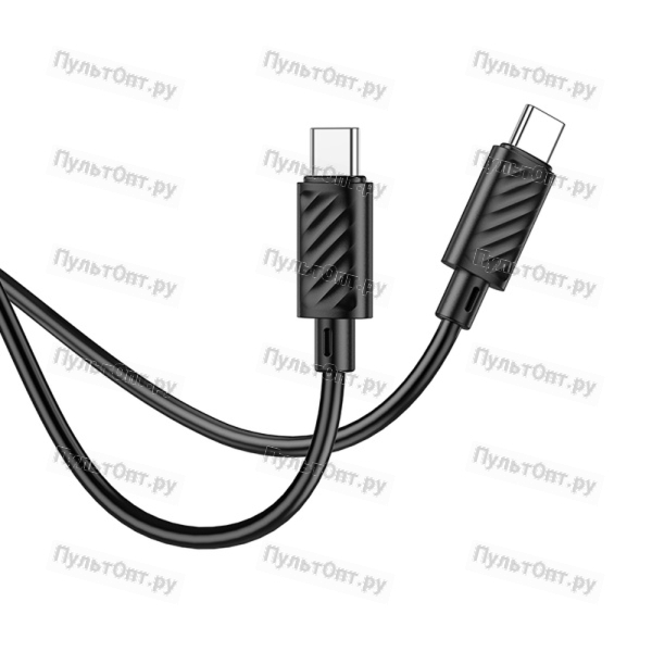 Кабель Hoco X14 Type-C (m)-Type-C (m) 1.0м 60W ПВХ черный (1/420)