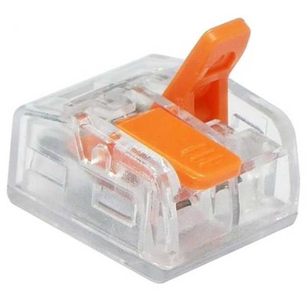 Соединительная клемма (СМК221-412) 2-х проводная, прозрачная, (50)