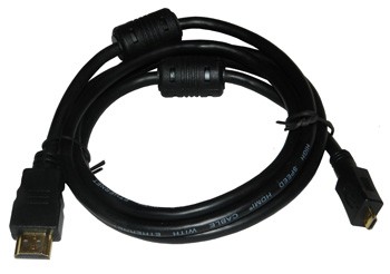 Аудио видео кабель HDMI-microHDMI, GOLD 1,5 м (1/10)