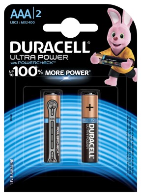Элемент питания Duracell LR03 BL2 ULTRA POWER (2/20/16500)