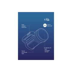 Фонарь прожектор Космос 900Lit 10WLED от аккумулятора IP44 3 режима черный/серебристый (1/12)