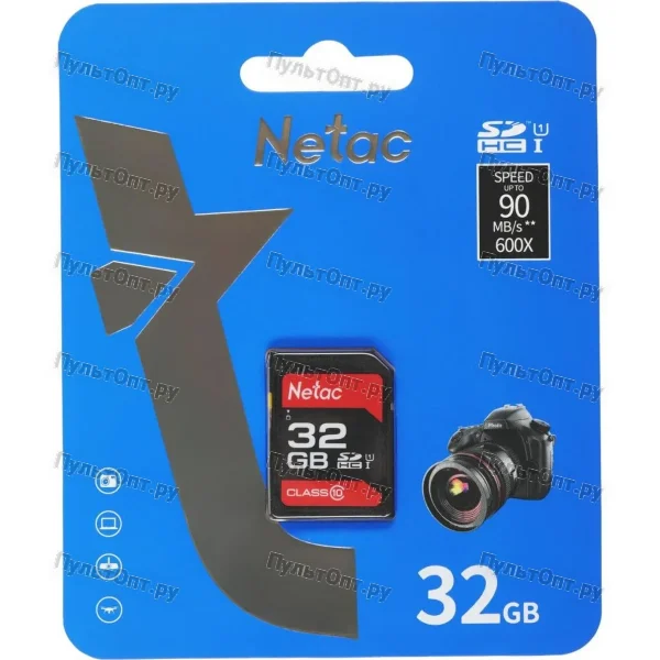 SDHC 32GB Netac P600 Class10 U1 (80 Mb/s)