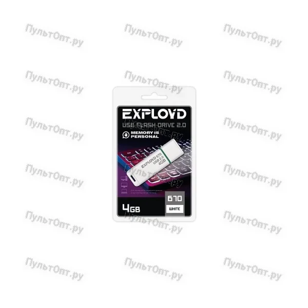 USB 4GB Exployd 670 белый