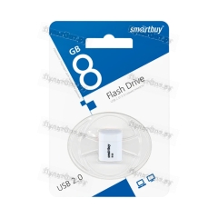 Флеш-накопитель Smartbuy Lara 8GB USB2.0 пластик белый