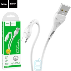 Кабель USB - Type-C Hoco X37 Cool power, 1.0м, круглый, 2.1A, силикон, белый (1/30/300)
