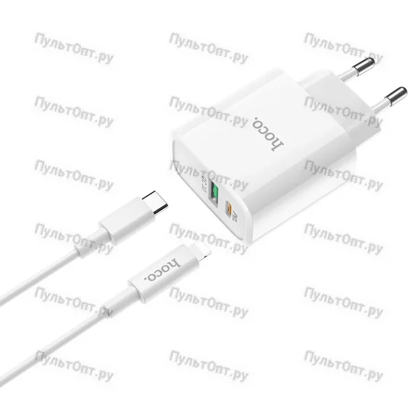 СЗУ Hoco C57A Speed charger PD+QC3.0 charger (белый)
