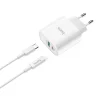 СЗУ Hoco C57A Speed charger PD+QC3.0 charger (белый)