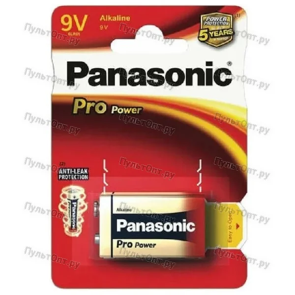 Эл. пит. крона alkaline BL1 Panasonic PRO Power (12/60)