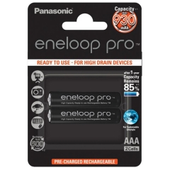 Аккумулятор AAA BL2 Panasonic eneloop pro BK-4HCDE/2BE 930 mAh (20)