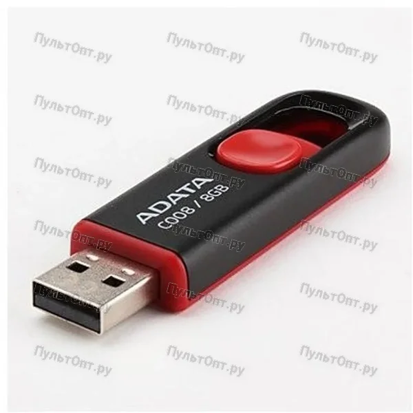 USB 8GB A-Data C008 чёрный/красный