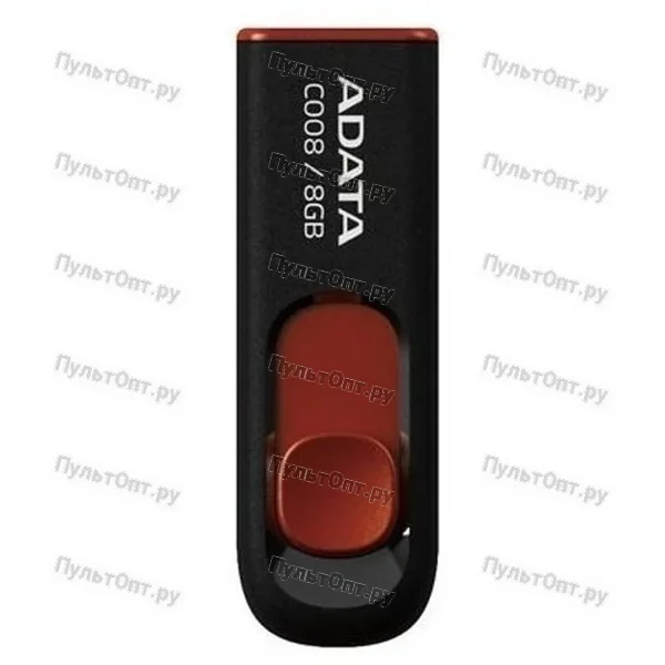 USB 8GB A-Data C008 чёрный/красный