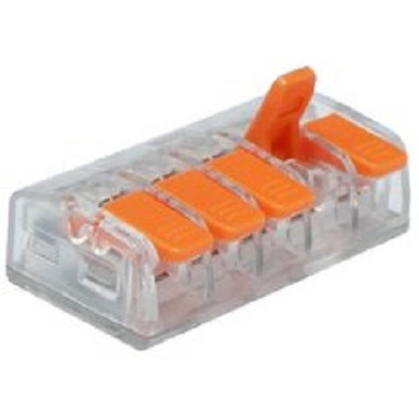 Соединительная клемма (СМК221-415) 5-ти проводная, прозрачная, (40)