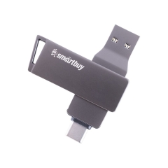 USB 3.0 128GB Smart Buy MC45 Phantom (Type-C / Type-A) чёрный металл