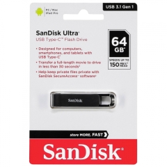 USB 3.1 64GB SanDisk Ultra USB Type-C, чёрный