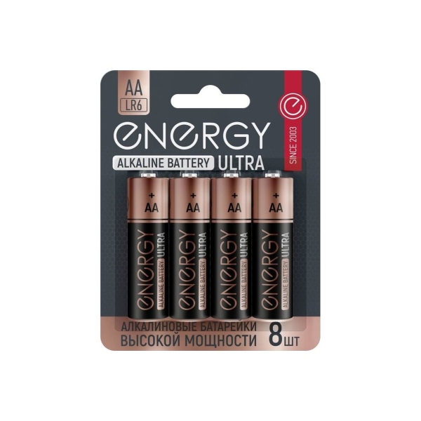 Элемент питания Energy Ultra LR6/8B (АА) (8/96/384)