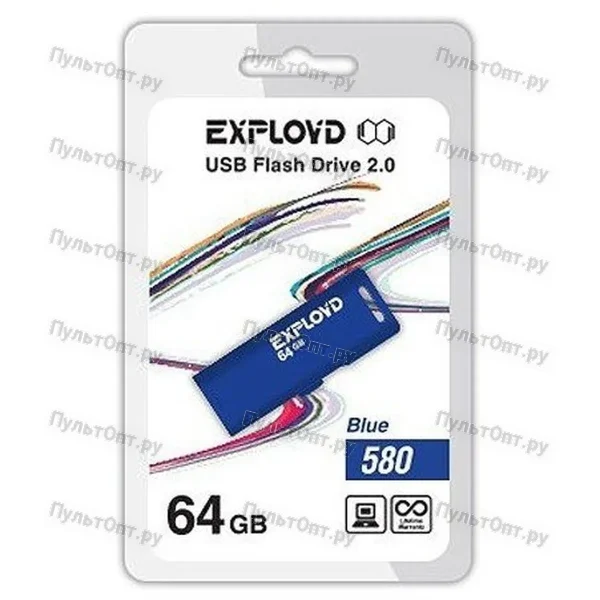 USB 64GB Exployd 580 синий