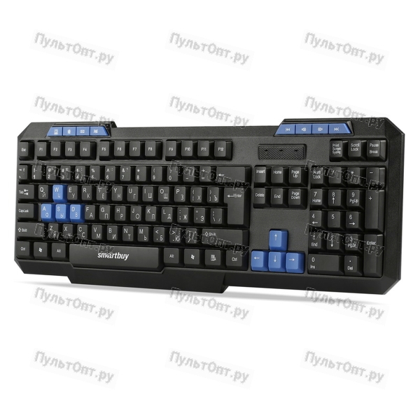 Клавиатура Smartbuy ONE 221, USB, черная, проводная, мультимедийная