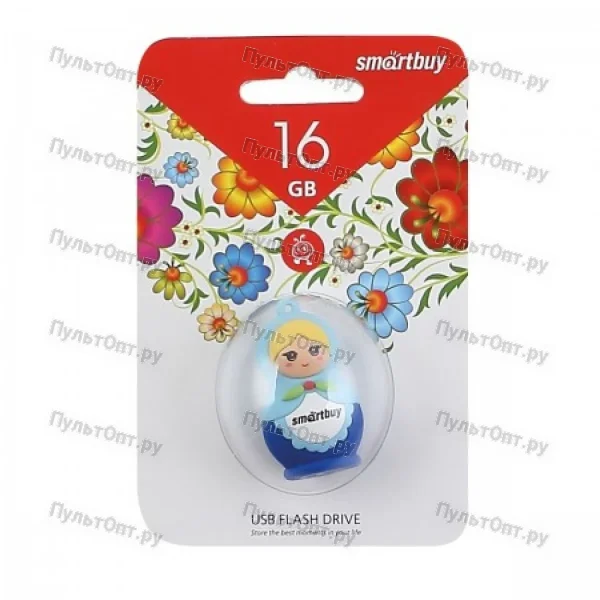 USB 16GB Smartbuy Wild series Матрёшка синий