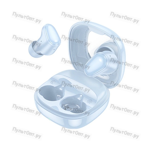 Наушники внутриканальные Hoco EQ13 Fun, пластик, bluetooth 5.3, микрофон, цвет: синий (1/14/140)