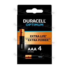 Батарейка Duracell Optimum (Power Boost) LR03 AAA BL4 Alkaline 1.5V (4/32/40)