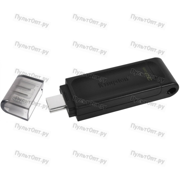 USB 3.0 32GB Kingston DataTraveler 70 (USB 3.0/3.2 + Type C) чёрный
