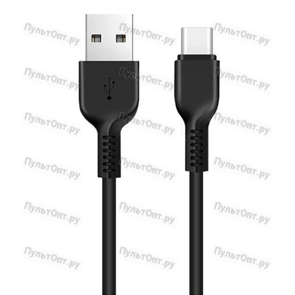 Кабель Hoco X20 USB (m)-Type-C (m) 2.0м 2.0A силикон черный (1/30/300)