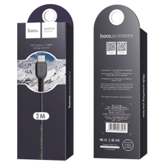 Кабель Hoco X20 USB (m)-Type-C (m) 2.0м 2.0A силикон черный (1/30/300)