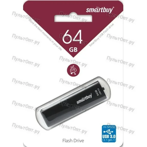 USB 3.0 64GB Smartbuy X-Cut чёрный