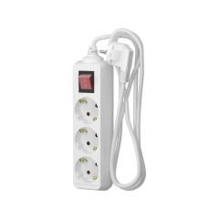 Удлинитель Фотон 16-33ЕS 3р.С/З 16A 3.0м с выкл. ПВС 3x1мм? белый (1/20)