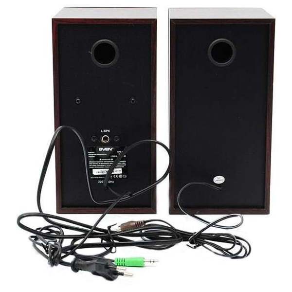Колонки Sven SPS-609, вишня, акустическая система 2.0, мощность 2х5 Вт(RMS)