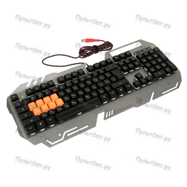 Клавиатура A4 Bloody B418 серый USB Multimedia Gamer LED