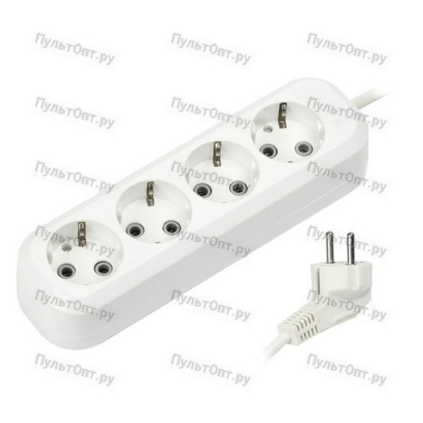 Удлинитель 3м 4гн зем Smartbuy 16А/3,5кВт ПВС 3х1,0 (SBE-16-4-03-Z) (1/40)